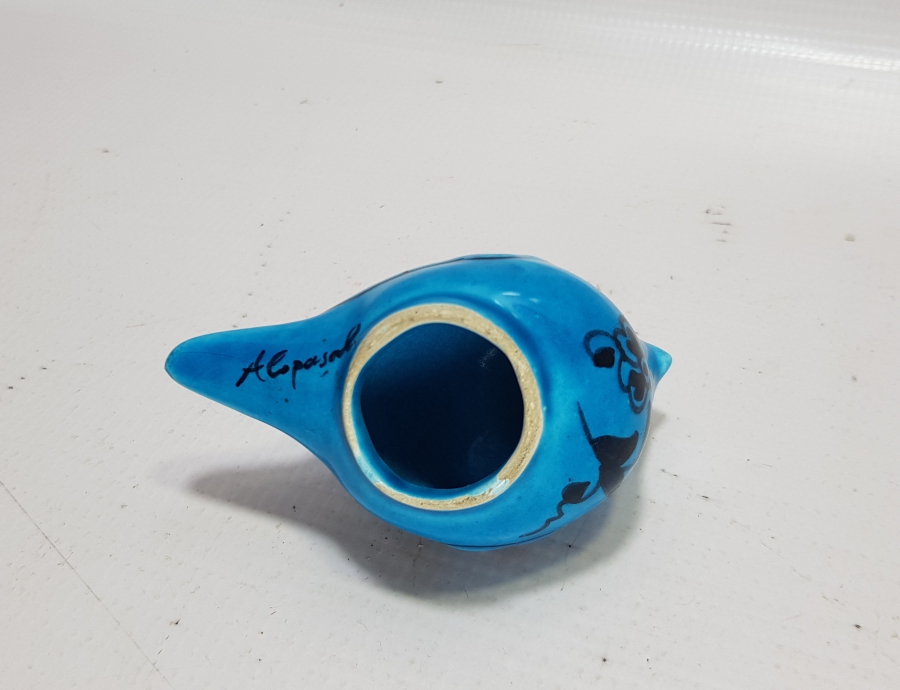 ALOPAŞALI İMZALI KÜTAHYA SERAMİK KUŞ FİGÜRÜ