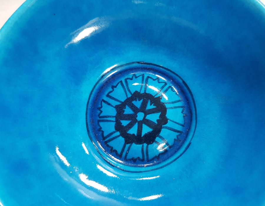 ALOPAŞALI İMZALI KÜTAHYA SERAMİK KASE