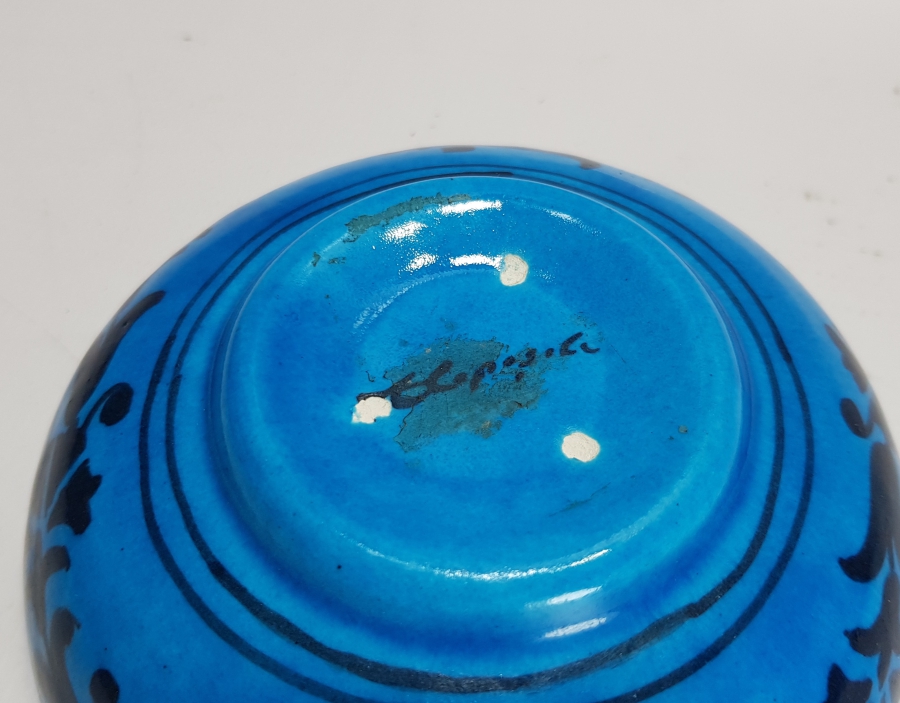 ALOPAŞALI İMZALI KÜTAHYA SERAMİK KASE