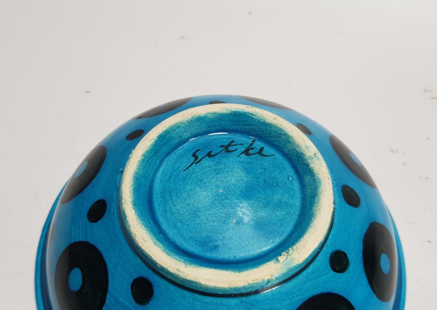 SITKI  İMZALI KÜTAHYA SERAMİK KASE