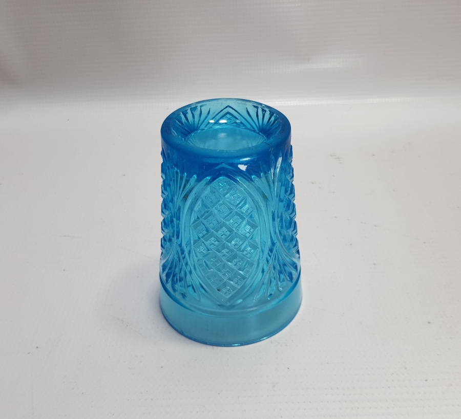 OSMANLI DÖNEMİ MAVİ RENKLİ KRİSTAL BARDAK