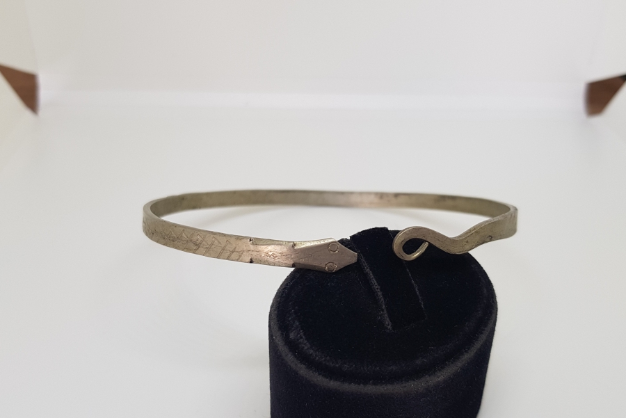 ÜZERİ KALEM İŞÇİLİKLİ OSMANLI DÖNEMİ YILAN FORMLU RUM İŞİ PAZUBEND