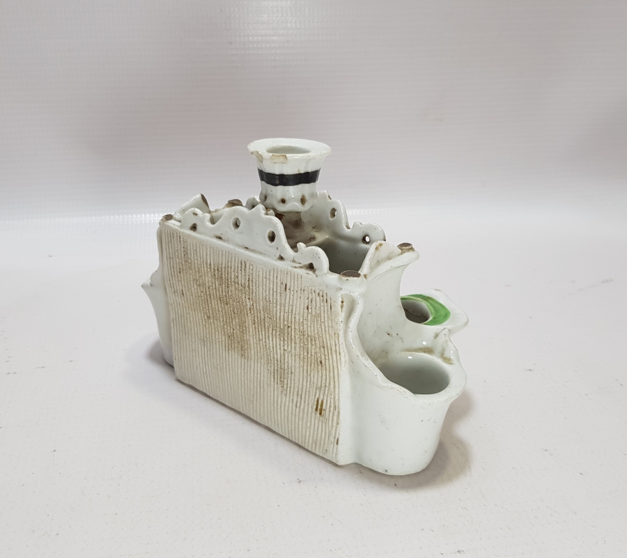 OSMANLI DÖNEMİ EL BOYAMA PORSELEN MASA ÜSTÜ HOKKASI