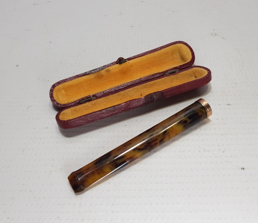 OSMANLI DÖNEMİ ALTIN UÇLU BAĞA SİGARA AĞIZLIĞI