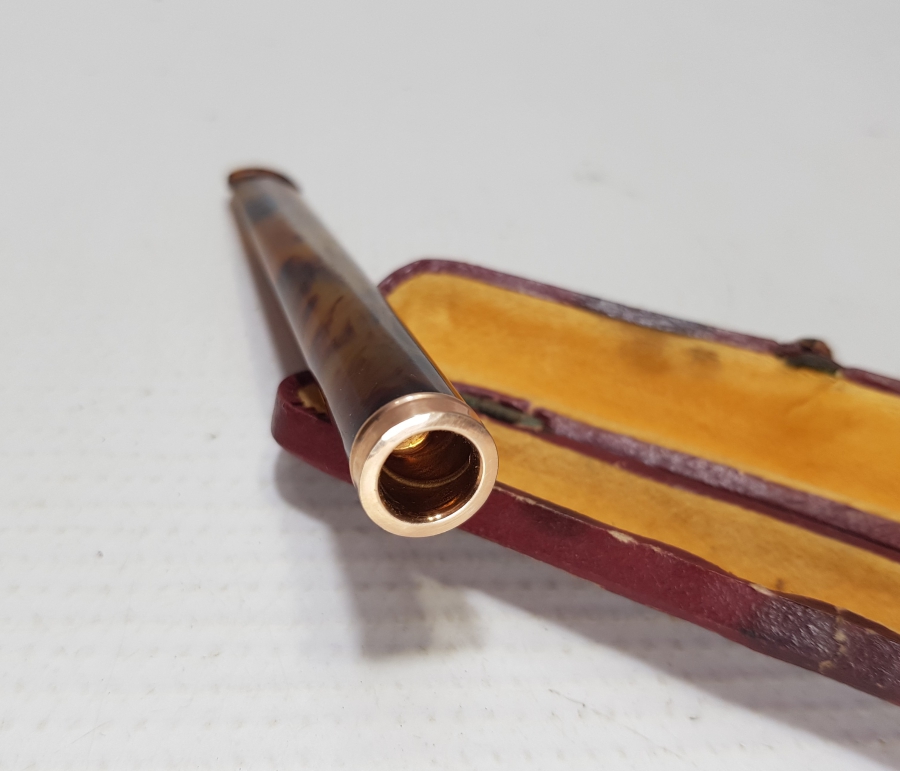 OSMANLI DÖNEMİ ALTIN UÇLU BAĞA SİGARA AĞIZLIĞI