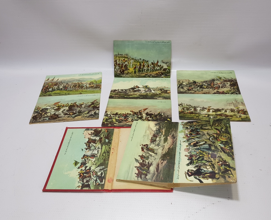 ORİJİNAL ALBÜMÜNDE OSMANLI KALE FETİHLERİ GÖRSELLİ MAX FRUCHTERMANN EDİTÖRLÜ KARTPOSTAL TAKIMI