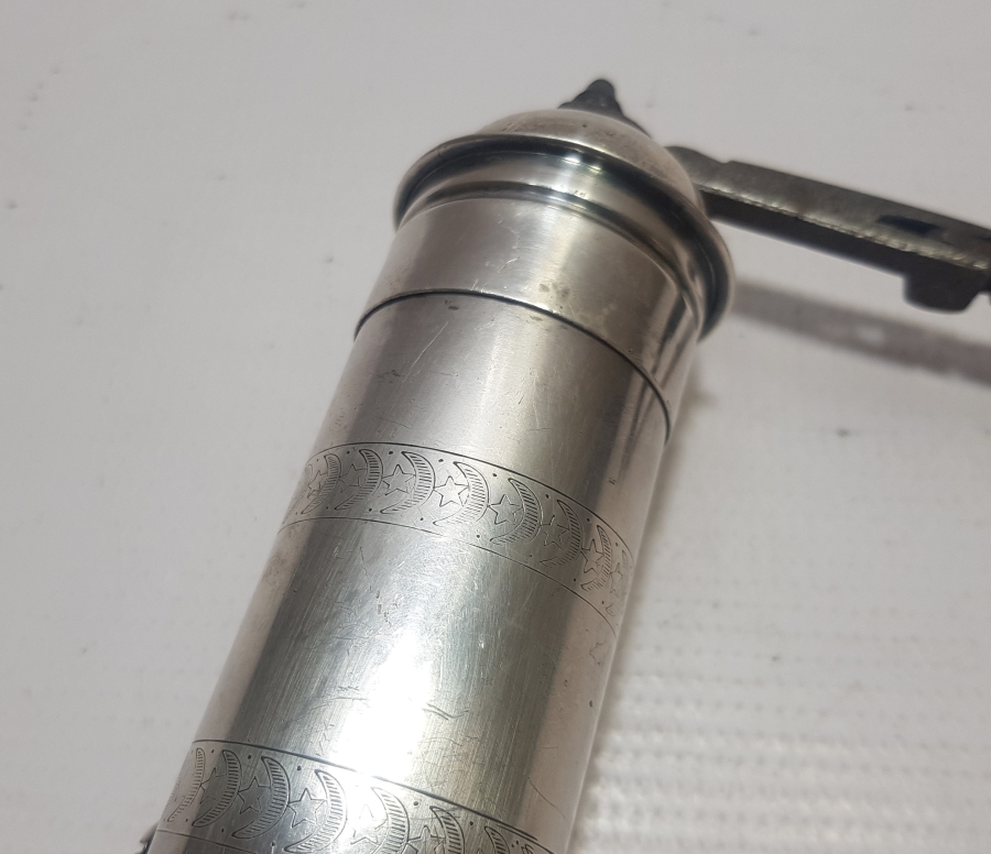 ÜZERİ AY YILDIZLI OSMANLI DÖNEMİ ÇOK NADİR GÜMÜŞ KAHVE DEĞİRMENİ