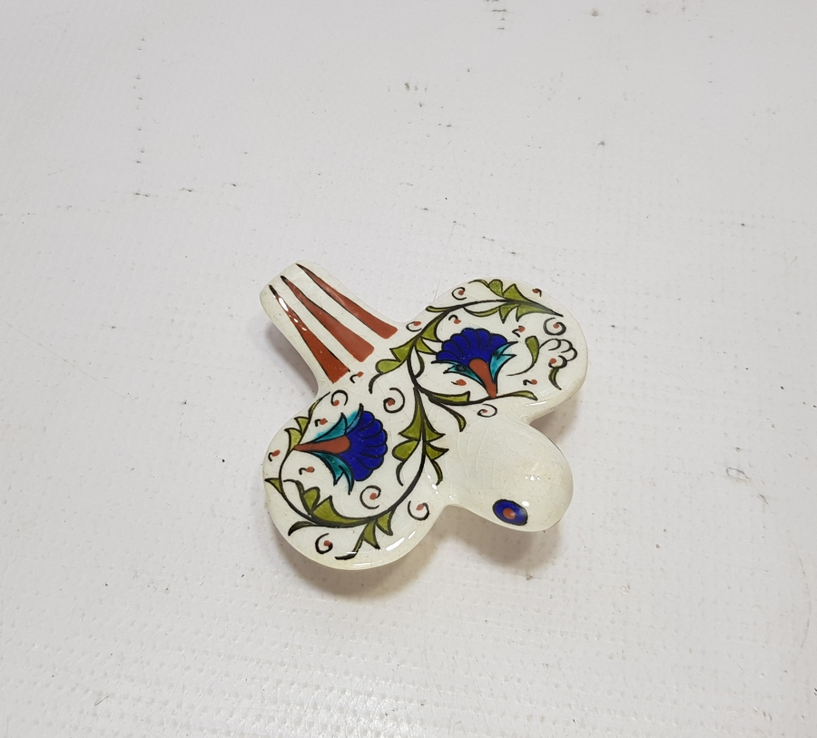 SITKI OLÇAR İMZALI KÜTAHYA SERAMİK KUŞ BİBLOSU