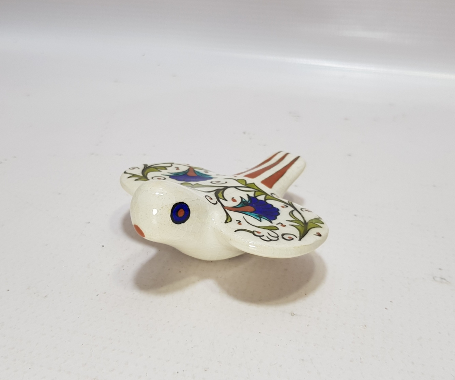 SITKI OLÇAR İMZALI KÜTAHYA SERAMİK KUŞ BİBLOSU