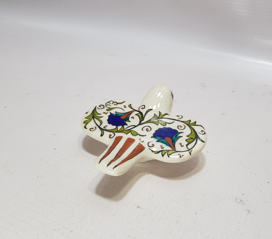 SITKI OLÇAR İMZALI KÜTAHYA SERAMİK KUŞ BİBLOSU