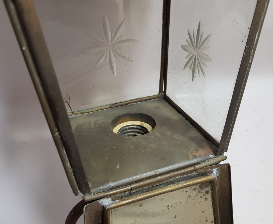 OSMANLI DÖNEMİ YÜKSEK KONDİSYONDA SARAY İŞİ NADİR KUŞLU FAYTON LAMBASI