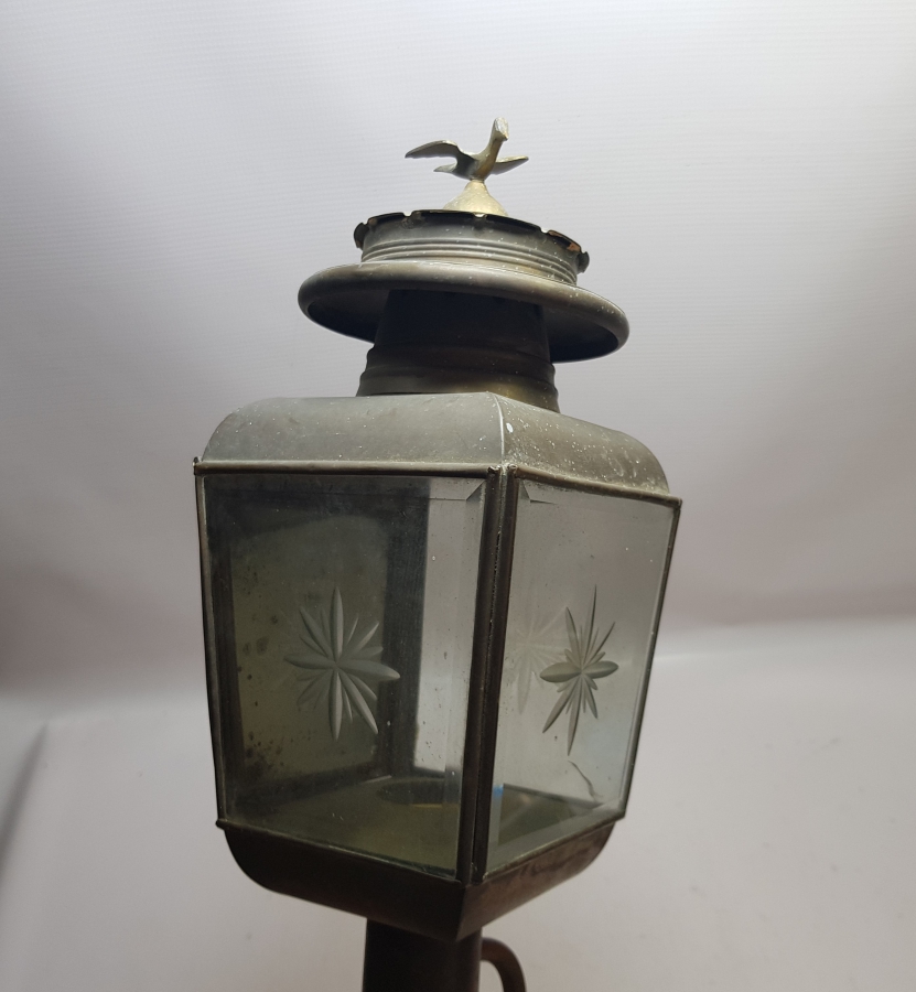 OSMANLI DÖNEMİ YÜKSEK KONDİSYONDA SARAY İŞİ NADİR KUŞLU FAYTON LAMBASI