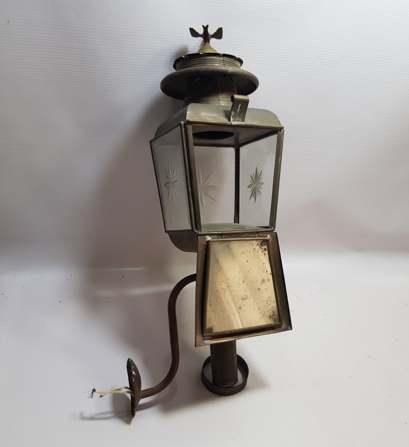 OSMANLI DÖNEMİ YÜKSEK KONDİSYONDA SARAY İŞİ NADİR KUŞLU FAYTON LAMBASI