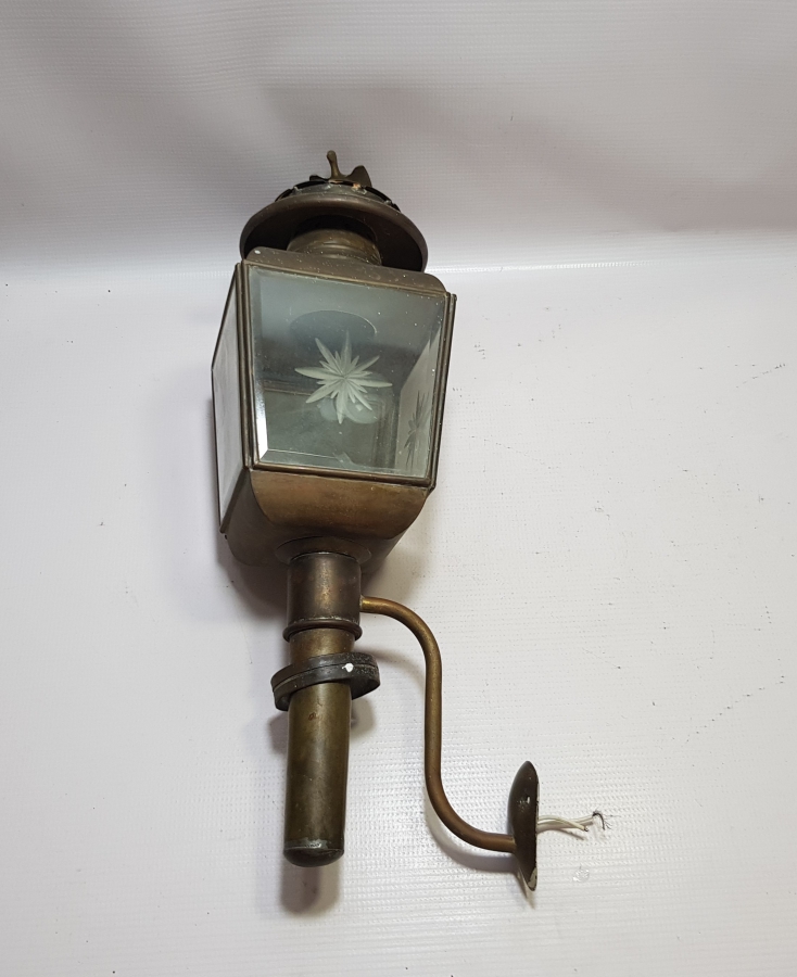 OSMANLI DÖNEMİ YÜKSEK KONDİSYONDA SARAY İŞİ NADİR KUŞLU FAYTON LAMBASI