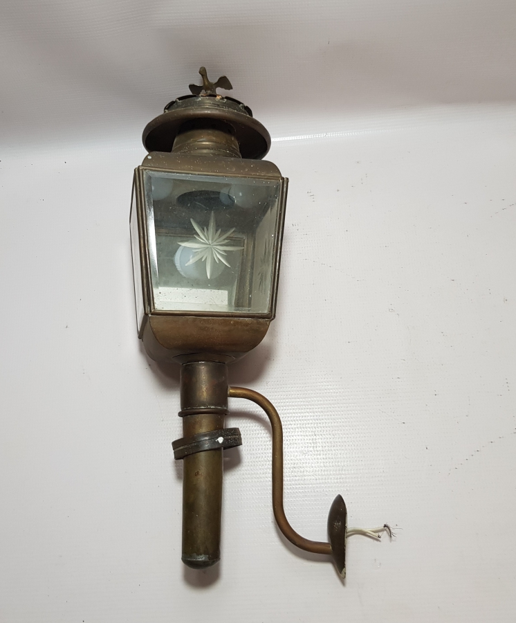 OSMANLI DÖNEMİ YÜKSEK KONDİSYONDA SARAY İŞİ NADİR KUŞLU FAYTON LAMBASI