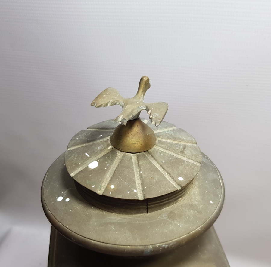 OSMANLI DÖNEMİ YÜKSEK KONDİSYONDA SARAY İŞİ NADİR KUŞLU FAYTON LAMBASI