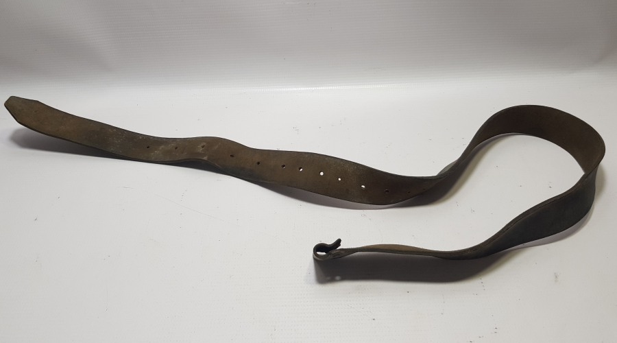 1. DÜNYA SAVAŞI DÖNEMİ ÜZERİ OSMANLICA YAZILI DERİ SUBAY KEMERİ