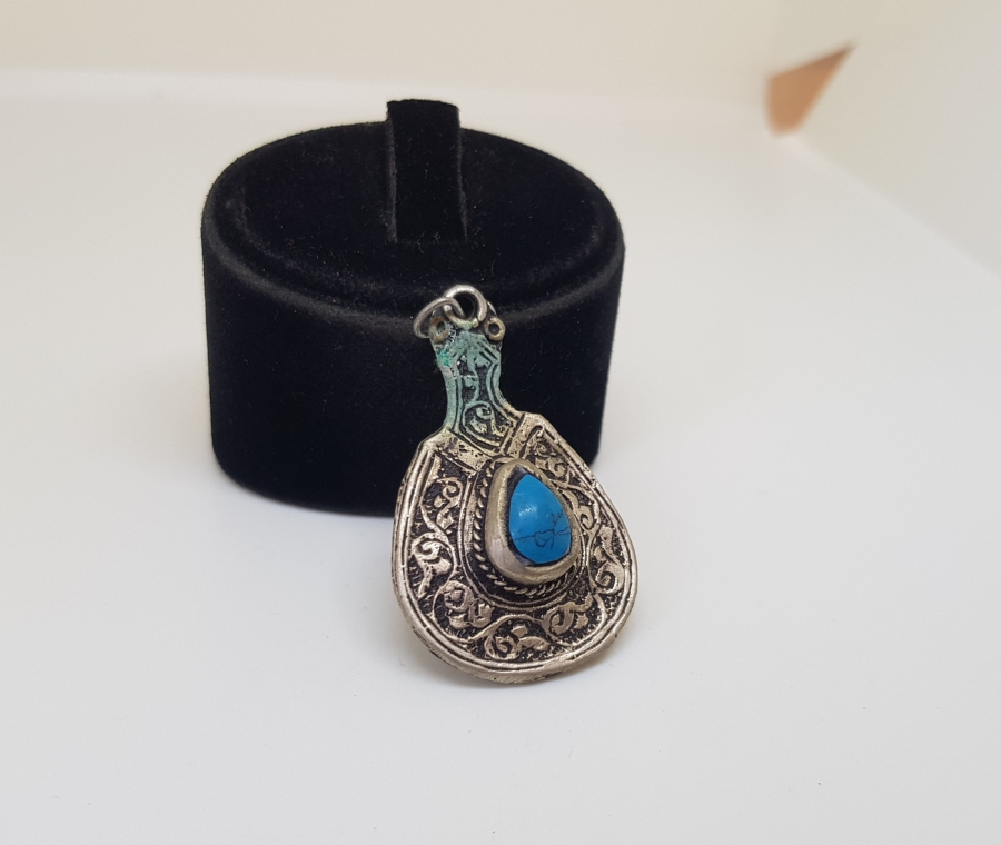 TURKUAZ TAŞLI TÜRKMEN İŞİ KOLYE UCU