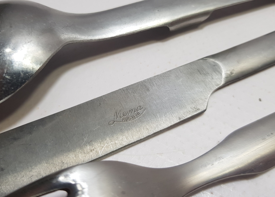 OSMANLI DÖNEMİ ÇOK NADİR HİLAL-İ AHMER ÇATAL BIÇAK KAŞIK SETİ