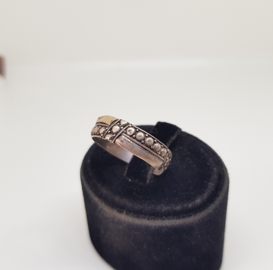 ÖZEL YAPIM ALTIN VE GÜMÜŞ ALYANS FORMLU YÜZÜK