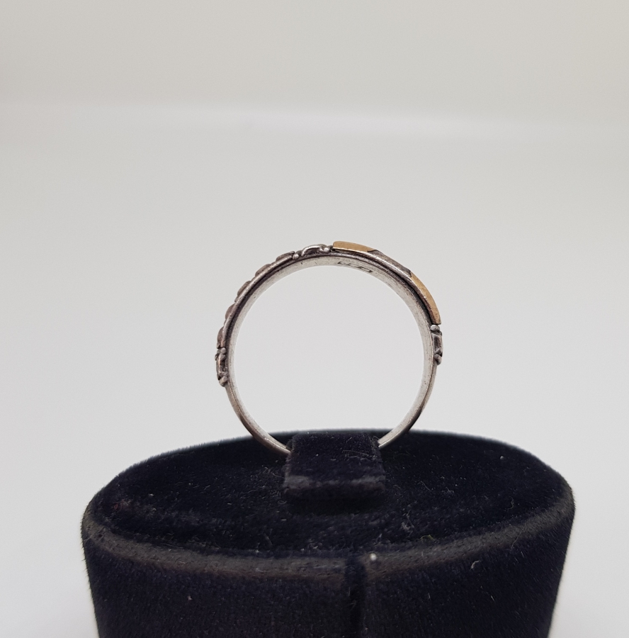 ÖZEL YAPIM ALTIN VE GÜMÜŞ ALYANS FORMLU YÜZÜK