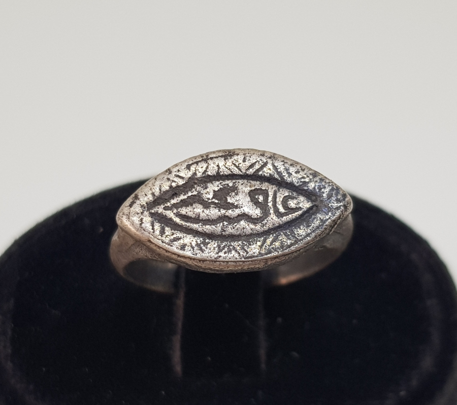 OSMANLI DÖNEMİ ÜZERİ OSMANLICA YAZILI GÜMÜŞ YÜZÜK