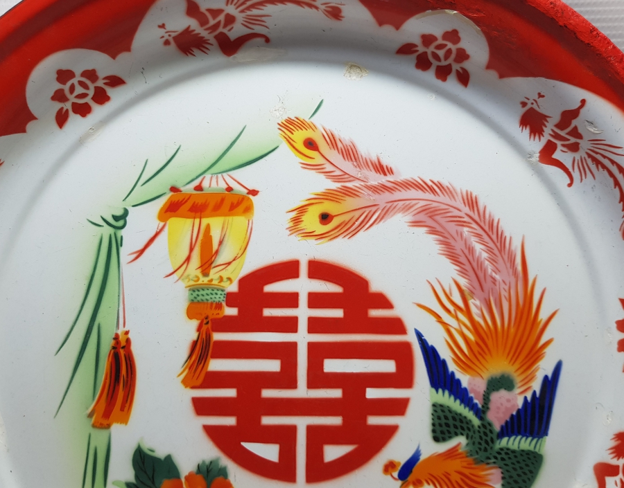 BÜYÜK BOY ANTİKA EMAYE TEPSİ