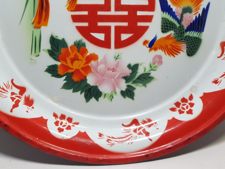 BÜYÜK BOY ANTİKA EMAYE TEPSİ