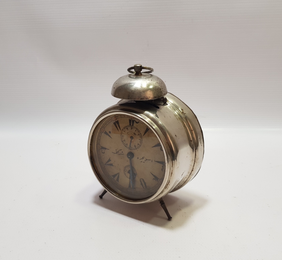 OSMANLI DÖNEMİ KADRANI OSMANLICA YAZILI ZİLLİ MASA SAATİ