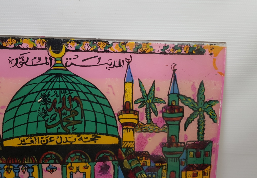 OSMANLI DÖNEMİ EL BOYAMA CAM ALTI PANO