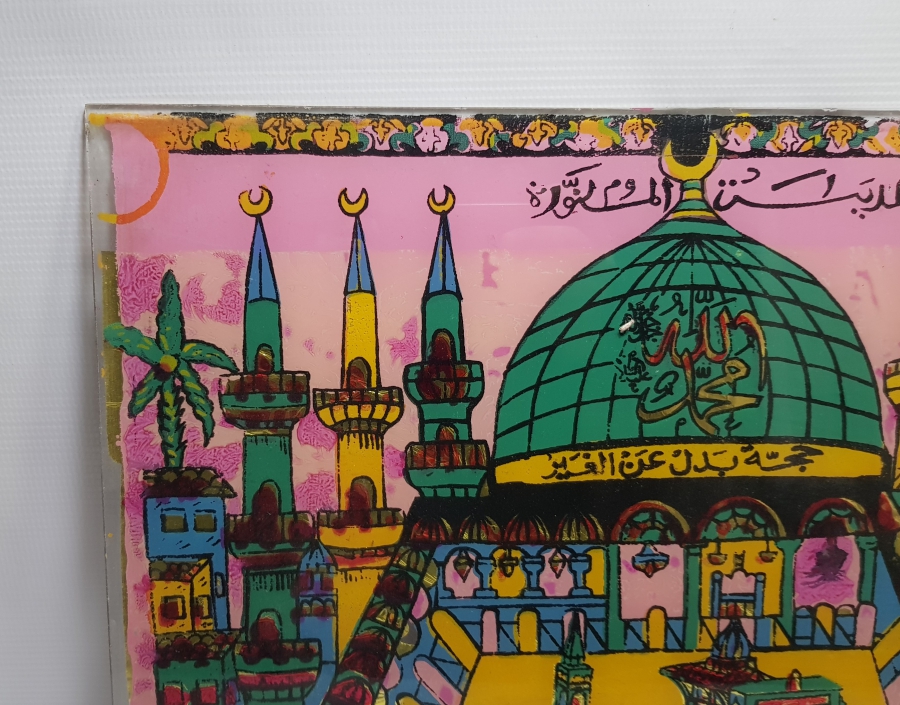 OSMANLI DÖNEMİ EL BOYAMA CAM ALTI PANO