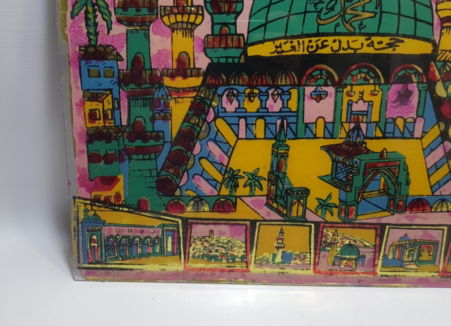 OSMANLI DÖNEMİ EL BOYAMA CAM ALTI PANO