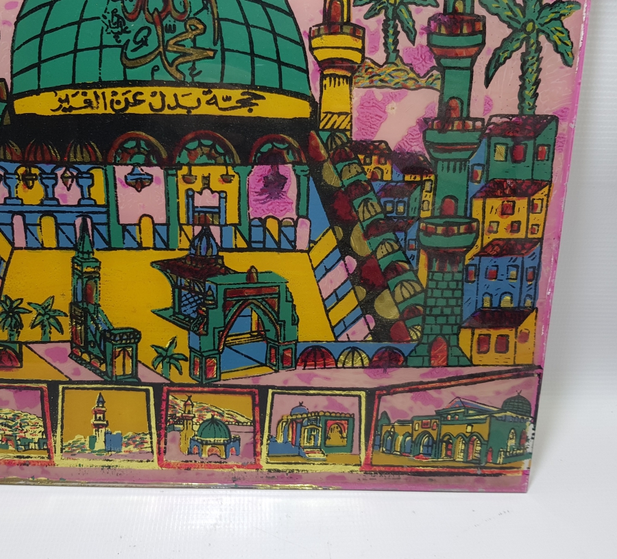 OSMANLI DÖNEMİ EL BOYAMA CAM ALTI PANO