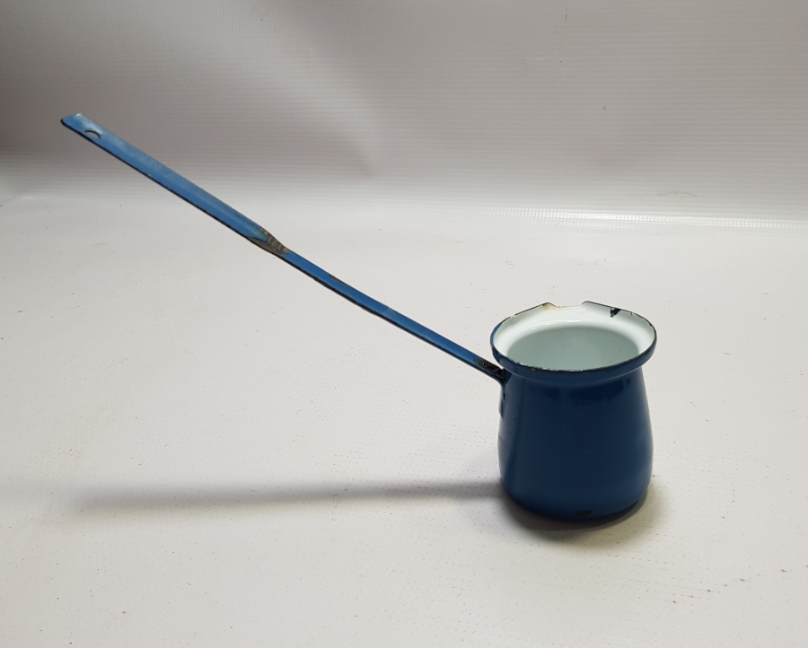 EMAYE İŞÇİLİKLİ ANTİKA KAHVE CEZVESİ