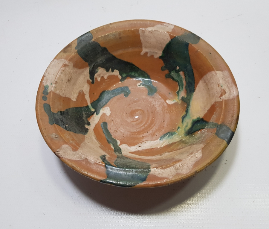 OSMANLI DÖNEMİ AKITMA İŞÇİLİKLİ NADİR KINIK KASE