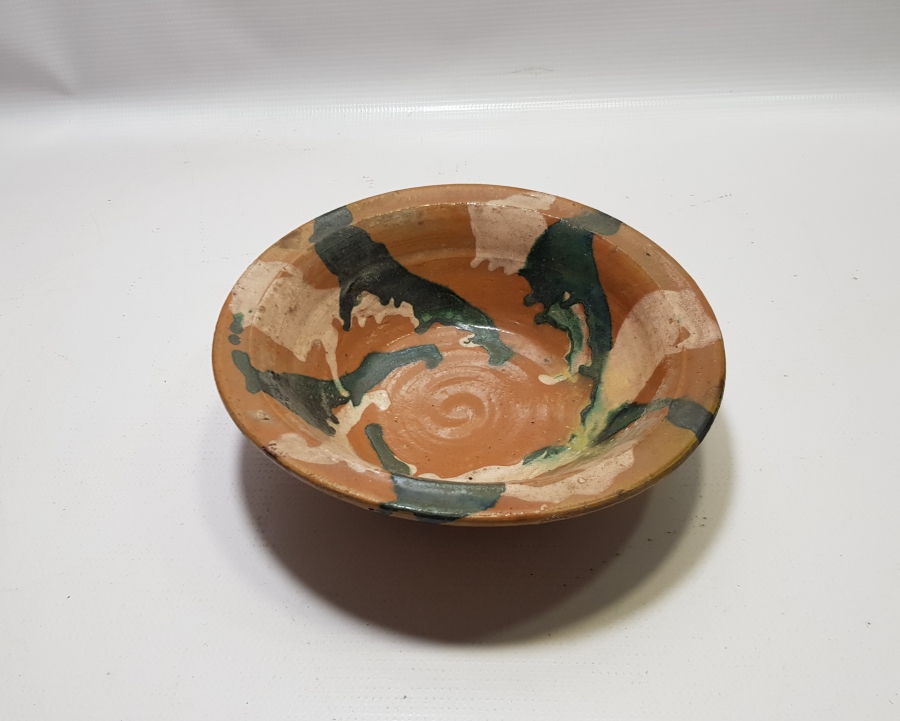 OSMANLI DÖNEMİ AKITMA İŞÇİLİKLİ NADİR KINIK KASE