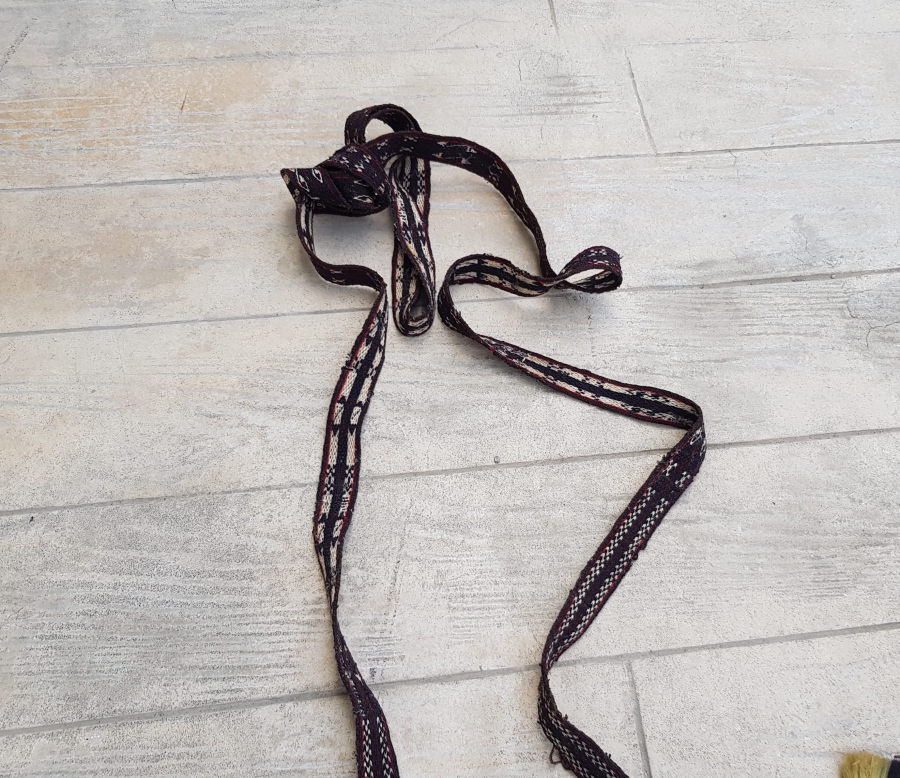 OSMANLI DÖNEMİ YÖRÜK İŞİ NADİR AT KILI VE CAM BONCUKLARLA YAPILMIŞ GELİN KUŞAĞI