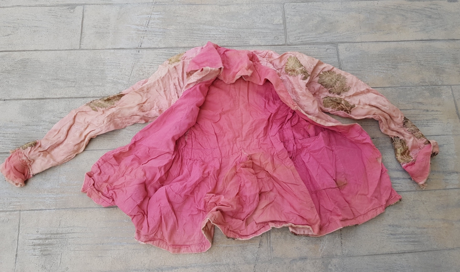 GÜMÜŞ SIRMA İŞÇİLİKLİ HEREKE İŞİ İPEK GELİN CEKETİ