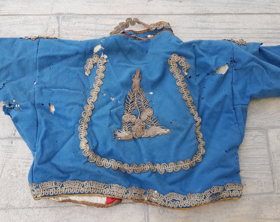 OSMANLI DÖNEMİ SIRMA İŞÇİLİKLİ ÇUHA GELİN CEPKENİ