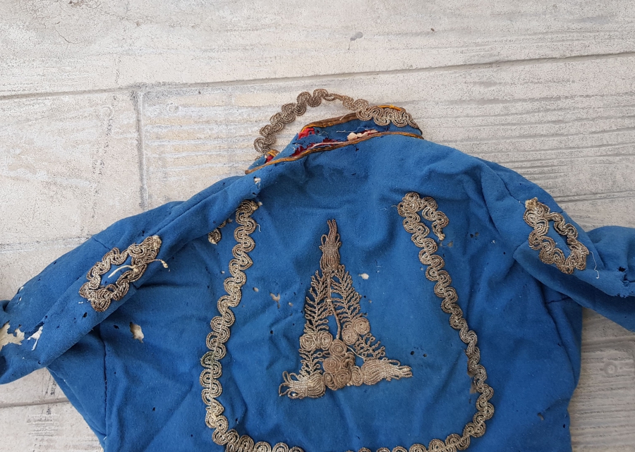 OSMANLI DÖNEMİ SIRMA İŞÇİLİKLİ ÇUHA GELİN CEPKENİ