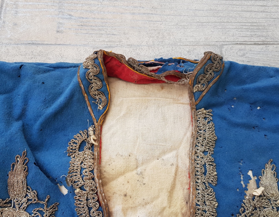 OSMANLI DÖNEMİ SIRMA İŞÇİLİKLİ ÇUHA GELİN CEPKENİ