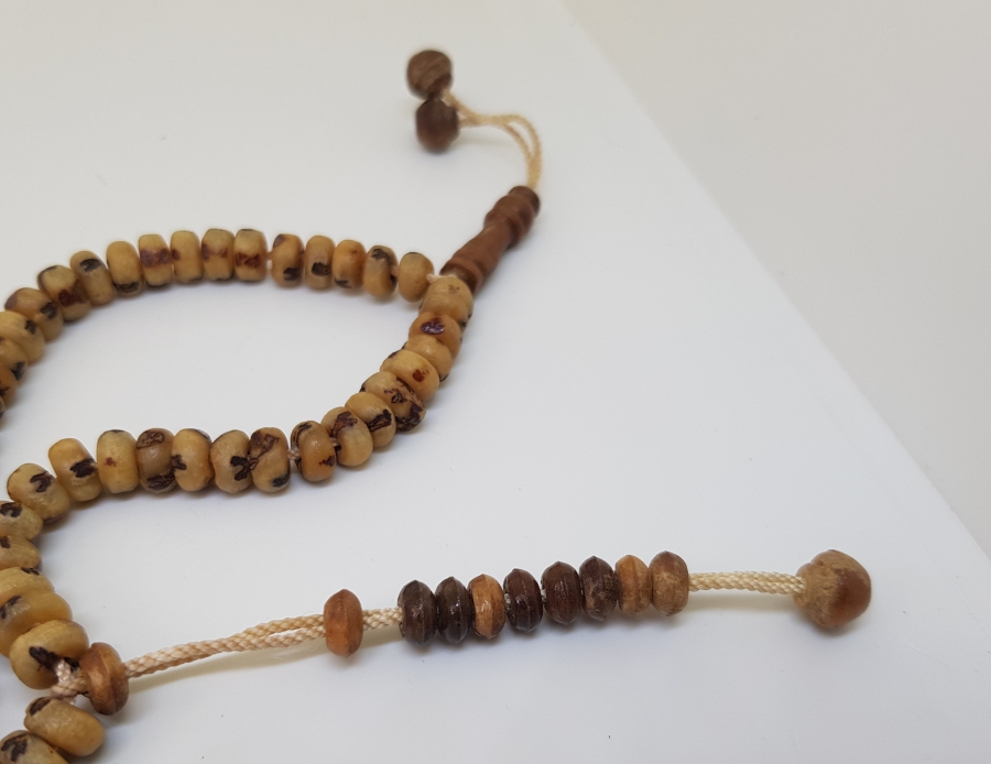 HURMA ÇEKİRDEKLERİNDEN YAPILMIŞ OSMANLI DÖNEMİ 99LUK NAMAZ TESPİHİ