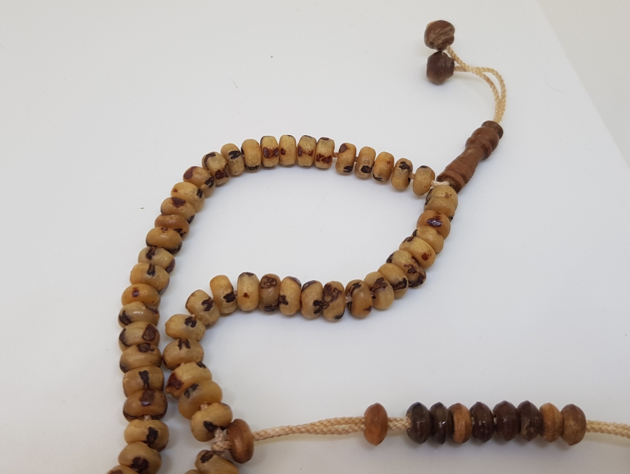 HURMA ÇEKİRDEKLERİNDEN YAPILMIŞ OSMANLI DÖNEMİ 99LUK NAMAZ TESPİHİ