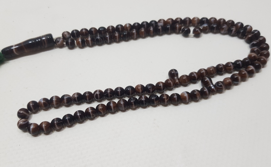 OSMANLI DÖNEMİ ORİJİNAL PÜSKÜLÜYLE BEYKOZ NAMAZ TESPİHİ