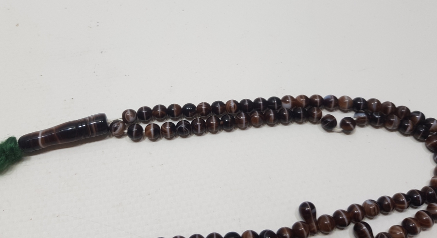 OSMANLI DÖNEMİ ORİJİNAL PÜSKÜLÜYLE BEYKOZ NAMAZ TESPİHİ