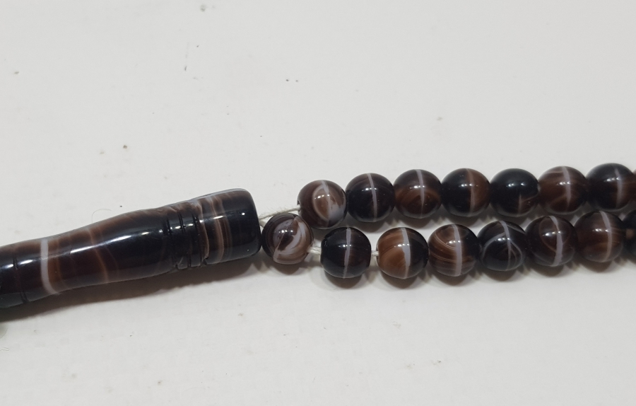 OSMANLI DÖNEMİ ORİJİNAL PÜSKÜLÜYLE BEYKOZ NAMAZ TESPİHİ