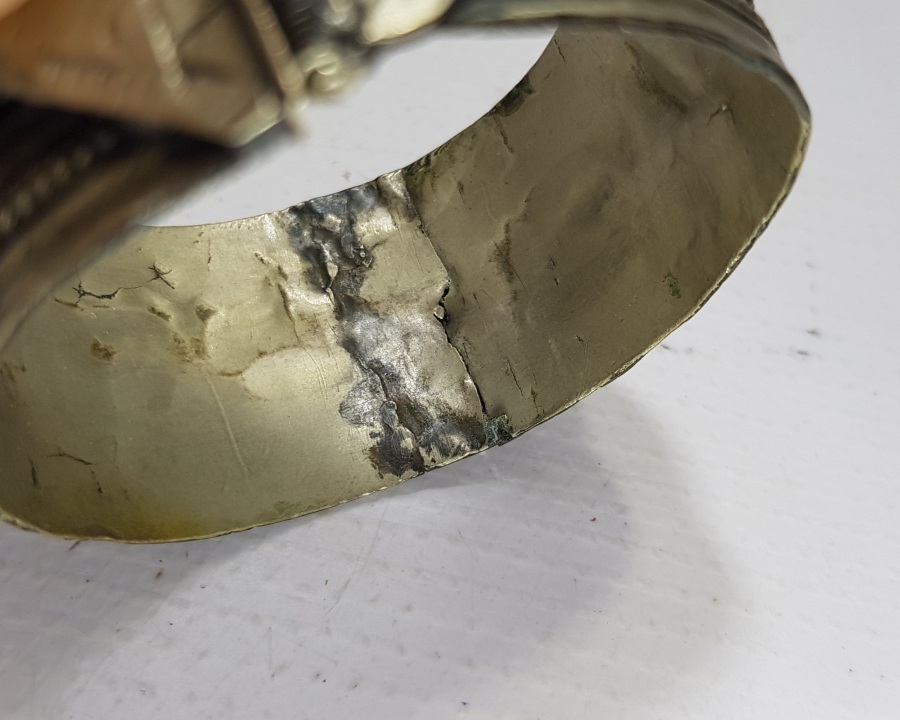 OSMANLI DÖNEMİ KABARTMA İŞÇİLİKLİ ERMENİ YAPIMI DİYARBAKIR BİLEZİK