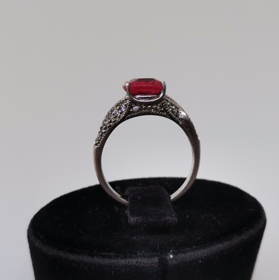 PEMBE KUVARZ TAŞLI GÜMÜŞ YÜZÜK