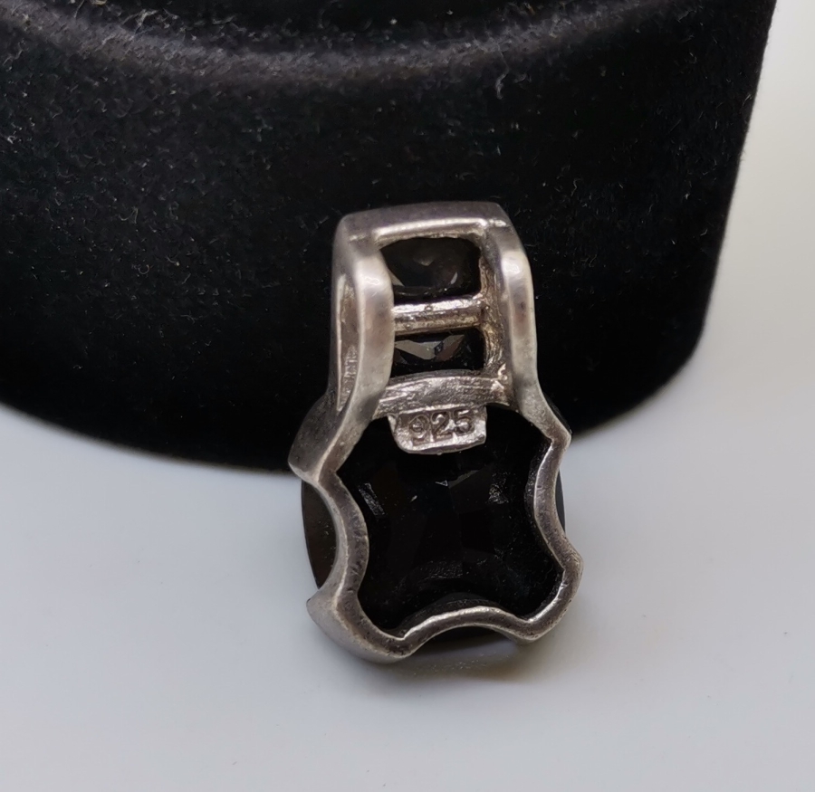 FASETA KESİMLİ GÜMÜŞ KOLYE UCU