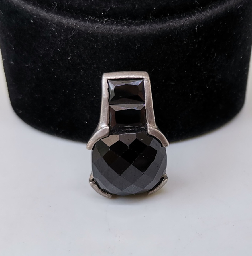 FASETA KESİMLİ GÜMÜŞ KOLYE UCU